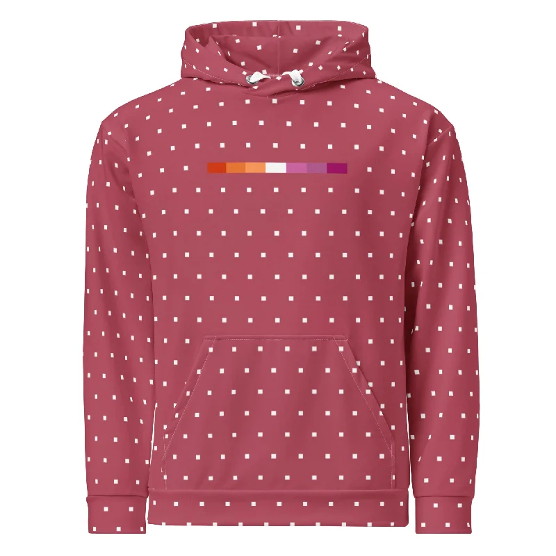 Hoodies with rainbow peace signs and slogans--Lesbian Hooded Sweatshirt
