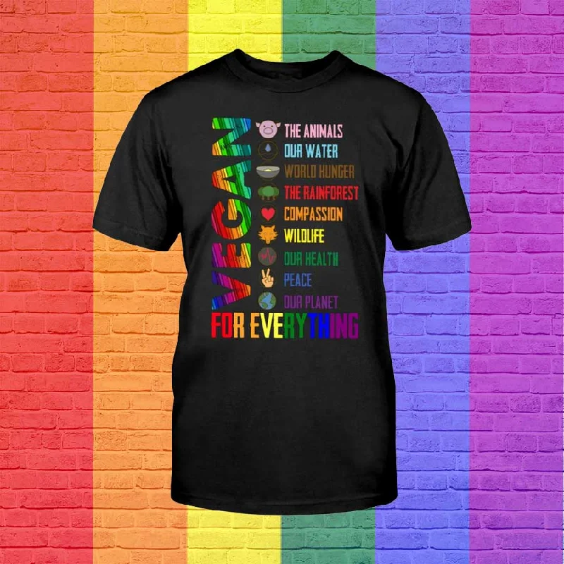 Lgbt Ally Shirt, Funny Pride Shirts, Vegan For Everything Pride Shirt