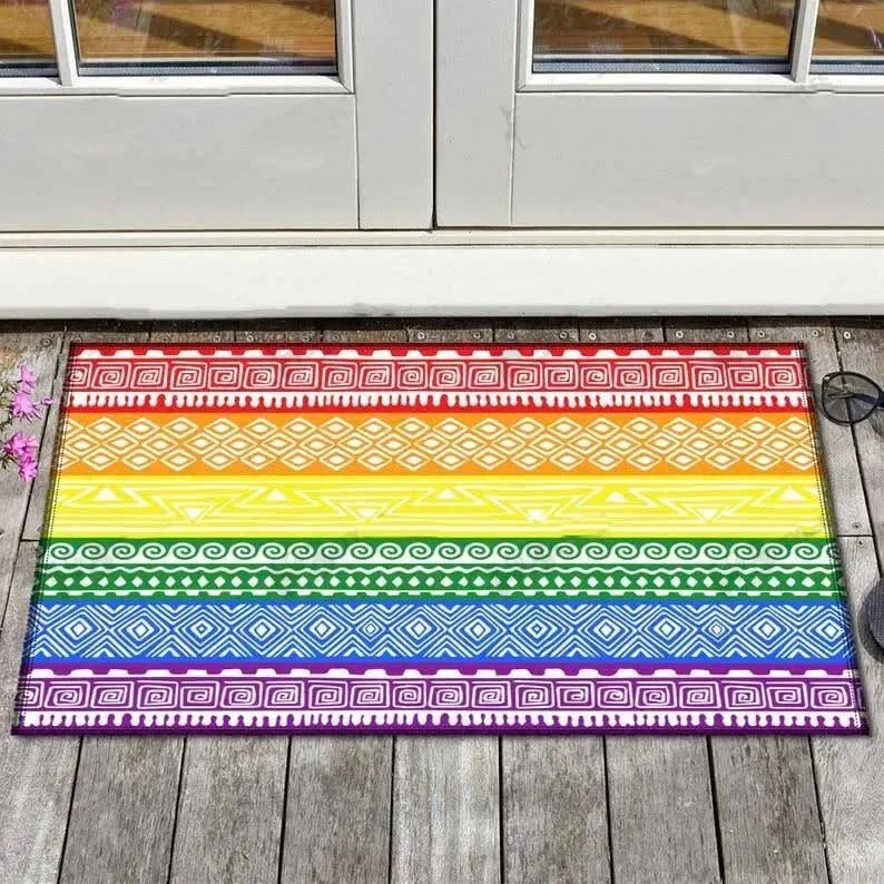 Lgbt Pride Rainbow Gay Doormat, Doormat Pride Month Gift