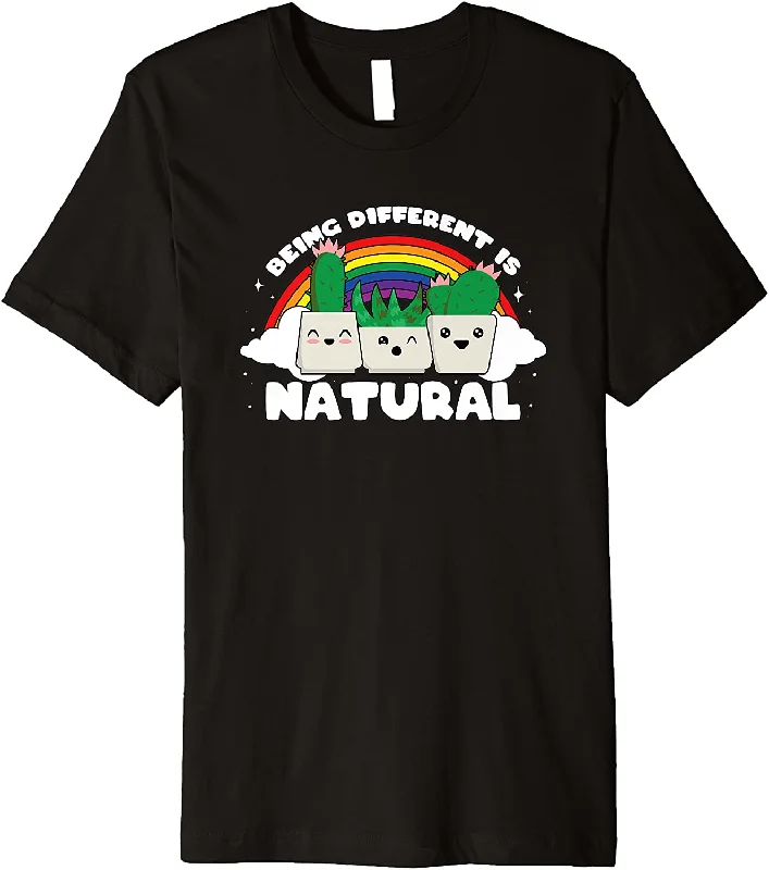 LGBT Gardening Rainbow T Shirt, Being Different Is Natural Shirts For Pride