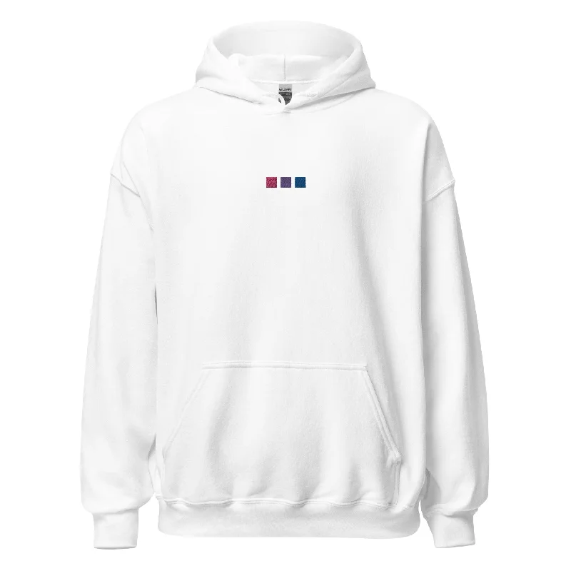 Best hoodies for pride ally support gifts--Bisexual Squares Embroidered Unisex Hoodie Best hoodies for pride ally support gifts--Bisexual Squares Embroidered Unisex Hoodie