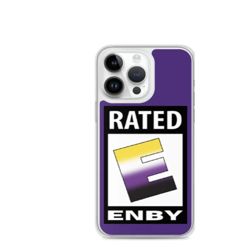 Nonbinary Enby Pride Apple iPhone Cell Phone Case - Rated E for Enby