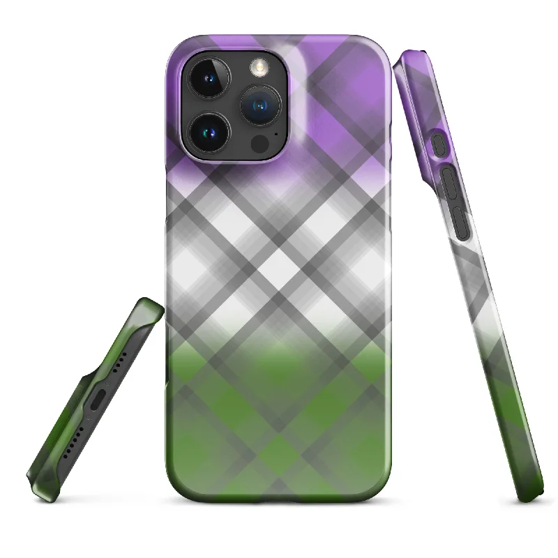 Tartan Genderqueer Pride iPhone® Case