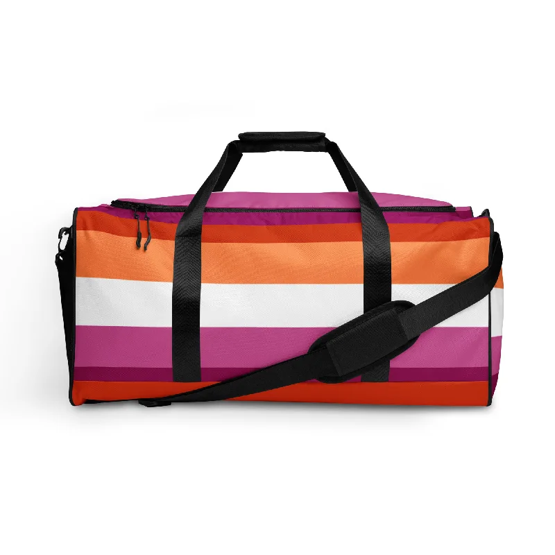 Lesbian Pride Flag Weekender Duffel Bag
