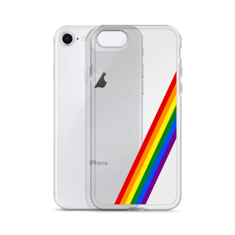 Gay Pride Diagonal Rainbow Flag LGBTQ+ iPhone Case