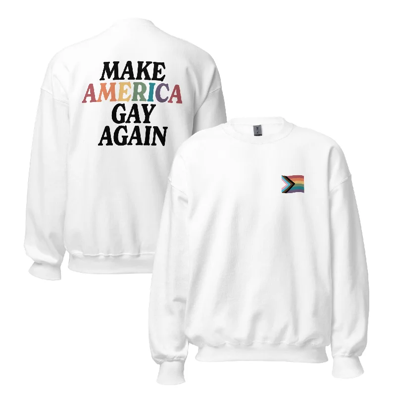 Hoodies with trans pride flag and symbols--Progressive Pride Flag Make America Gay Again Unisex Sweatshirt Hoodies with trans pride flag and symbols--Progressive Pride Flag Make America Gay Again Unisex Sweatshirt