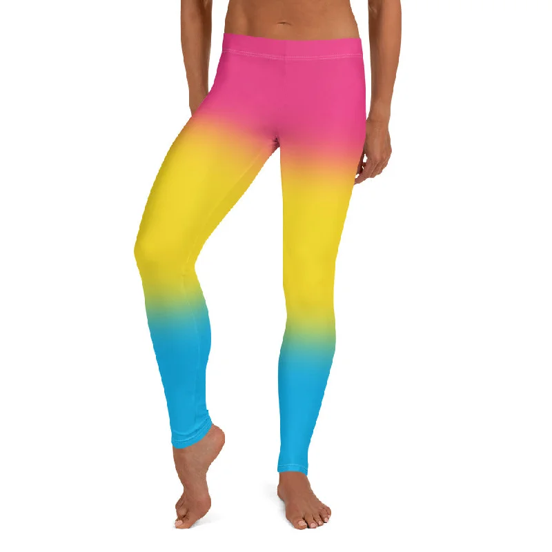 Pansexual Pan Pride Women's Leggings Yoga Pants - Ombre