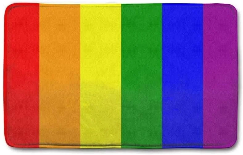 Colorful Gay Pride Door Mat Flannel Bathroom Mats, Entrance Rug For Front Door Kitchen Welcome Pride Doormat Colorful Gay Pride Door Mat Flannel Bathroom Mats, Entrance Rug For Front Door Kitchen Welcome Pride Doormat
