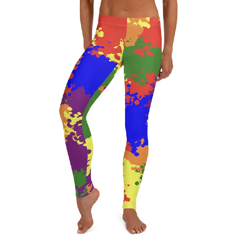 LGBTQ Pride Women's Leggings Yoga Pants - Rainbow Camouflage