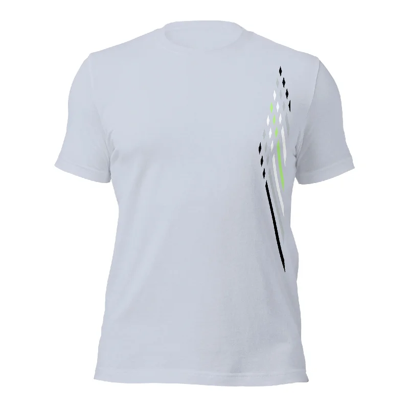 Graphic pride t-shirts with hand-drawn rainbow hearts--Agender Pride T-shirt