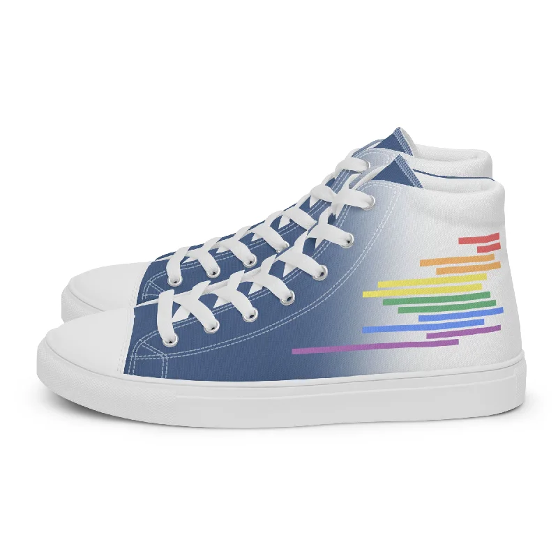 Gay Pride Rainbow High Top Shoes - Men