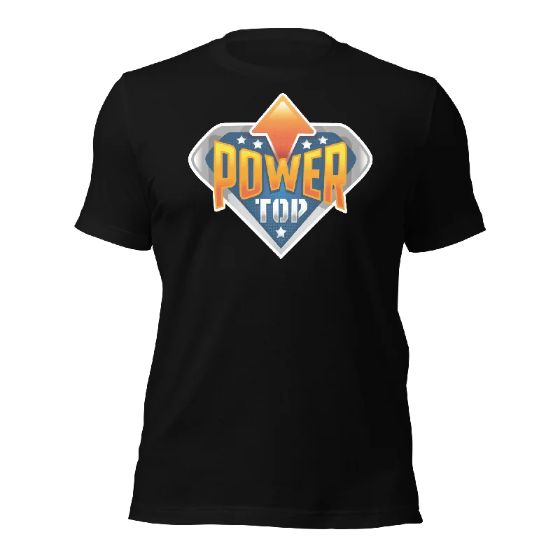 Graphic pride t-shirts designed by LGBTQ+ artists--Power Top - T-Shirt