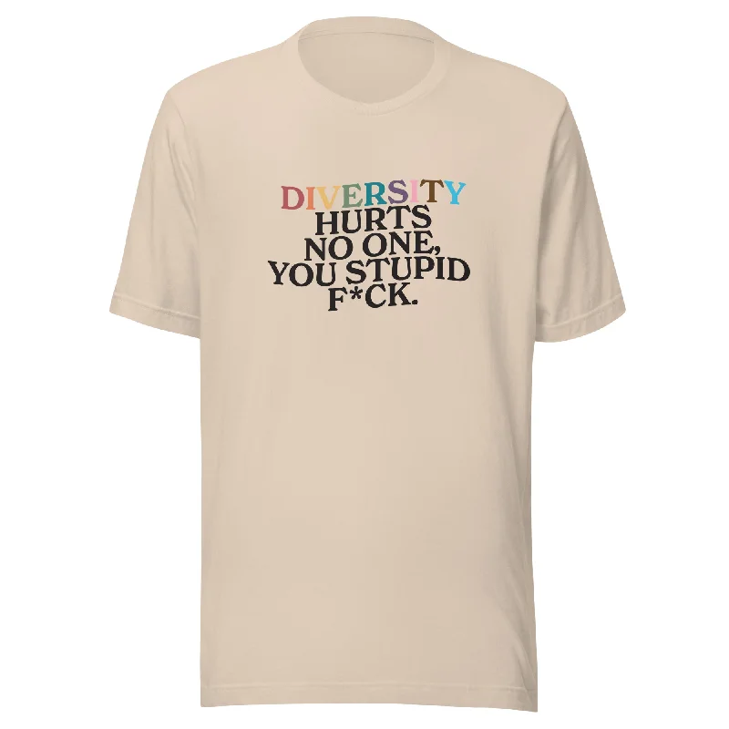 Lightweight graphic tees for summer pride parades--Diversity Hurts No One Unisex T-shirt