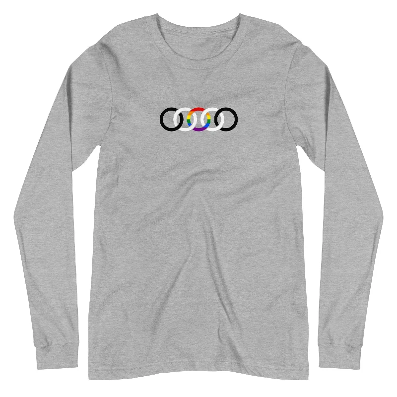 Eco-friendly graphic pride t-shirts made from organic cotton--Straight Ally Pride Circles Graphic LGBTQ+ Unisex Long Sleeve T-Shirt Eco-friendly graphic pride t-shirts made from organic cotton--Straight Ally Pride Circles Graphic LGBTQ+ Unisex Long Sleeve T-Shirt