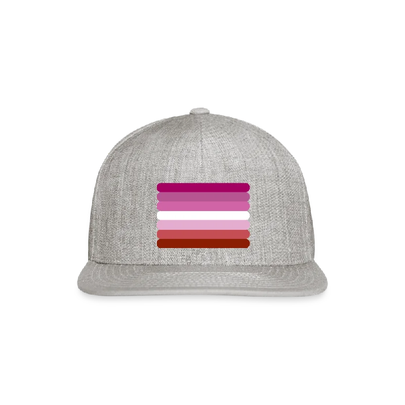 Lesbian Pink Pride Flag Rounded Snapback Baseball Cap