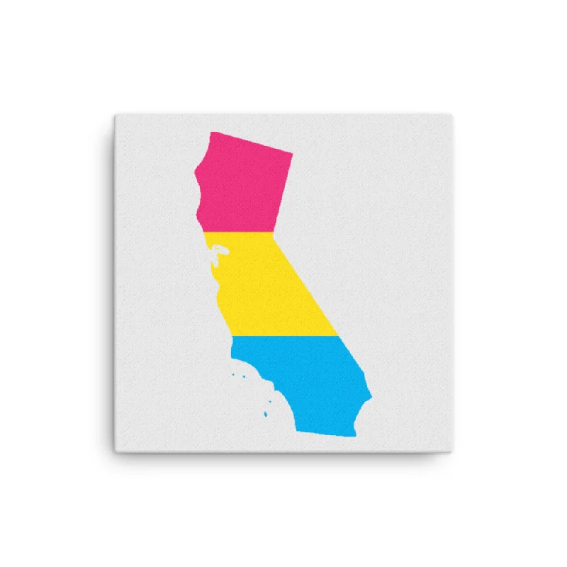 California Pansexual Pan Pride Canvas Wall Art