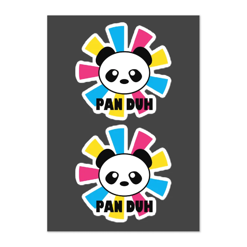 Pansexual Pan Pride Stickers 2ct - Pan Duh