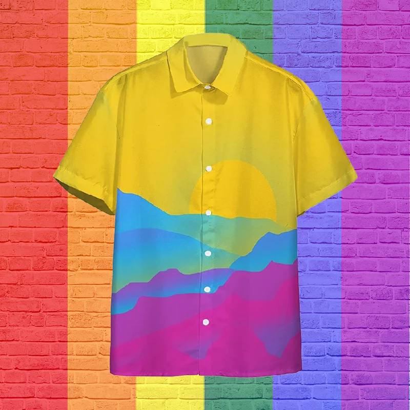 Where to find limited edition graphic pride t-shirts--Pans Pride Sunrise Hawaiian Shirt, Lgbt 3D Hawaiian Aloha Shirt, Pansexual Pride Hawaiian Shirt Where to find limited edition graphic pride t-shirts--Pans Pride Sunrise Hawaiian Shirt, Lgbt 3D Hawaiian Aloha Shirt, Pansexual Pride Hawaiian Shirt
