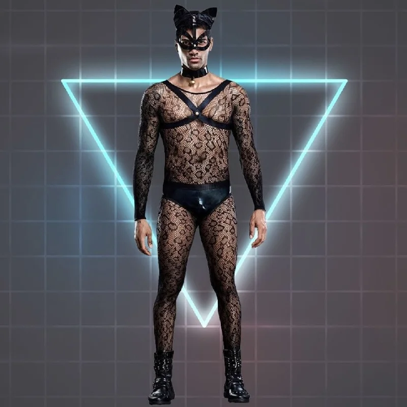 Mesh Cat Gay Costume