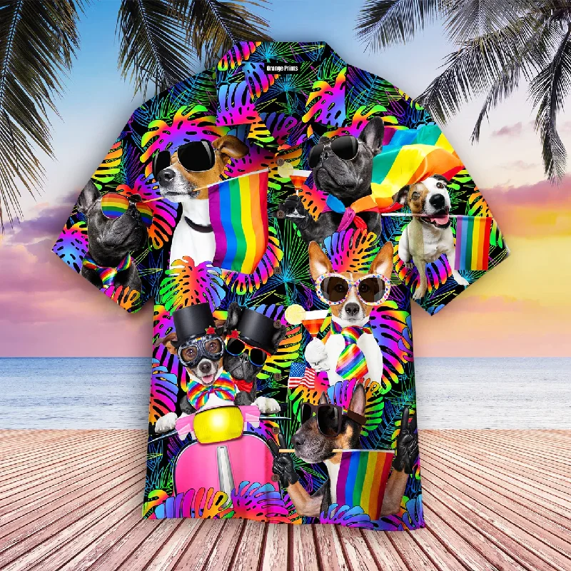 Lgbt Happy Dogs Pride Month Hawaiian Shirt For Men And Women, Pride Dog Hawaiian Shirt Lgbt Happy Dogs Pride Month Hawaiian Shirt For Men And Women, Pride Dog Hawaiian Shirt