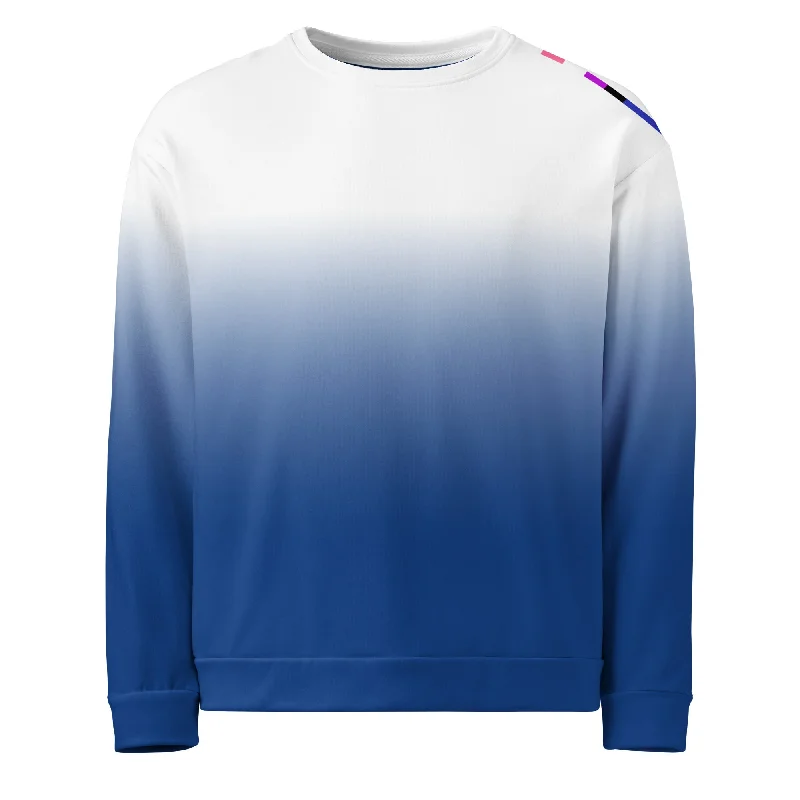 Hoodies with rainbow peace signs and slogans--Genderfluid Pride Flag Sweatshirt