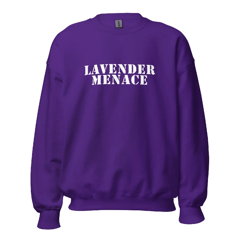 Stylish hoodies for genderqueer pride supporters--Lavender Menace Unisex Sweatshirt