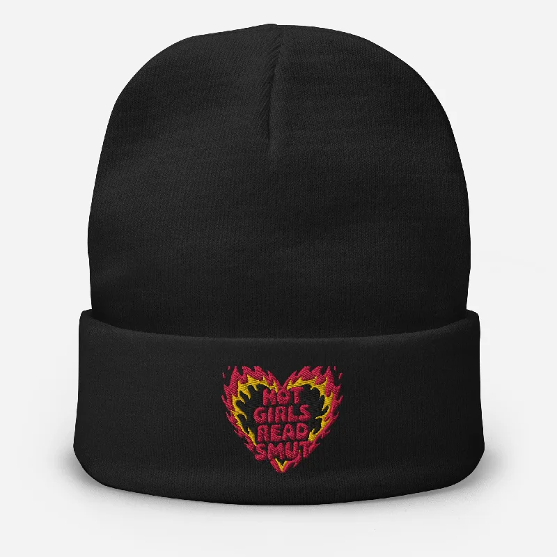 Hot Girls Read Smut Embroidered Beanie