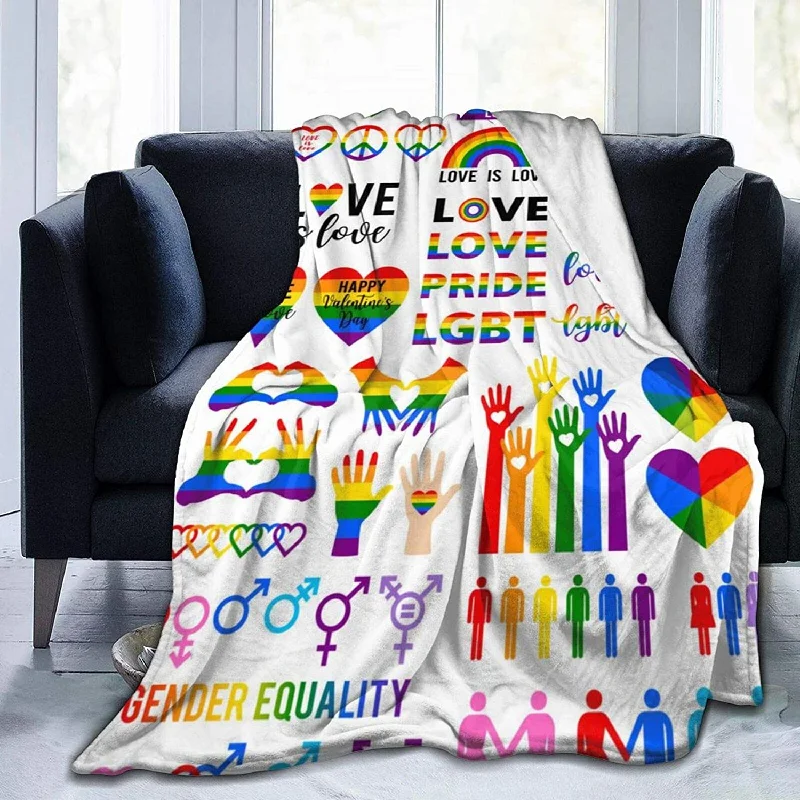 LGBT Gay Pride Rainbow Flag Blanket for Kids Adults Women,Soft Fleece Throw Blanket for couple gay man LGBT Gay Pride Rainbow Flag Blanket for Kids Adults Women,Soft Fleece Throw Blanket for couple gay man