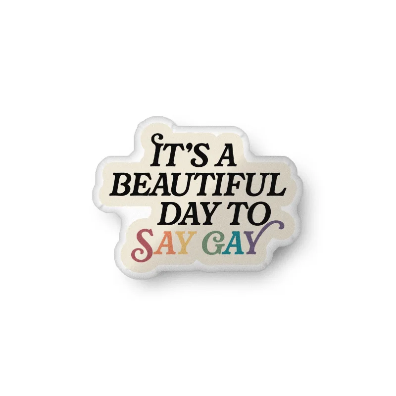 It's A Beautiful Day To Say Gay Pillow