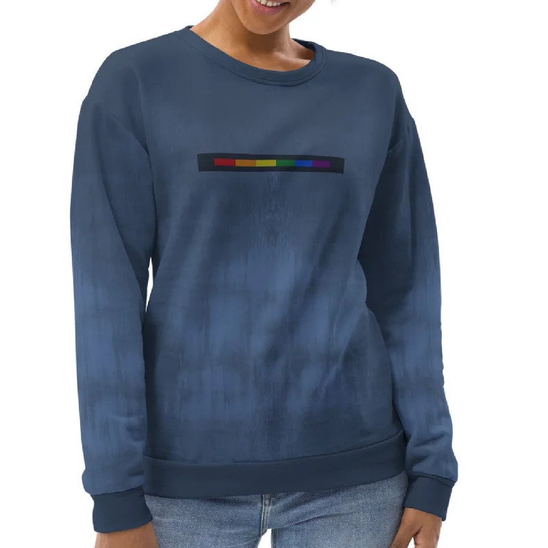 Hoodies with pronoun patches and rainbow colors--Gay Pride Sweatshirt