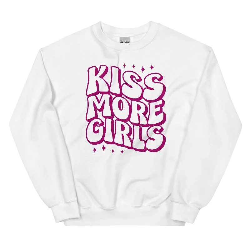 Hoodies with progressive pride flag designs--KISS MORE GIRLS Unisex Sweat Shirt