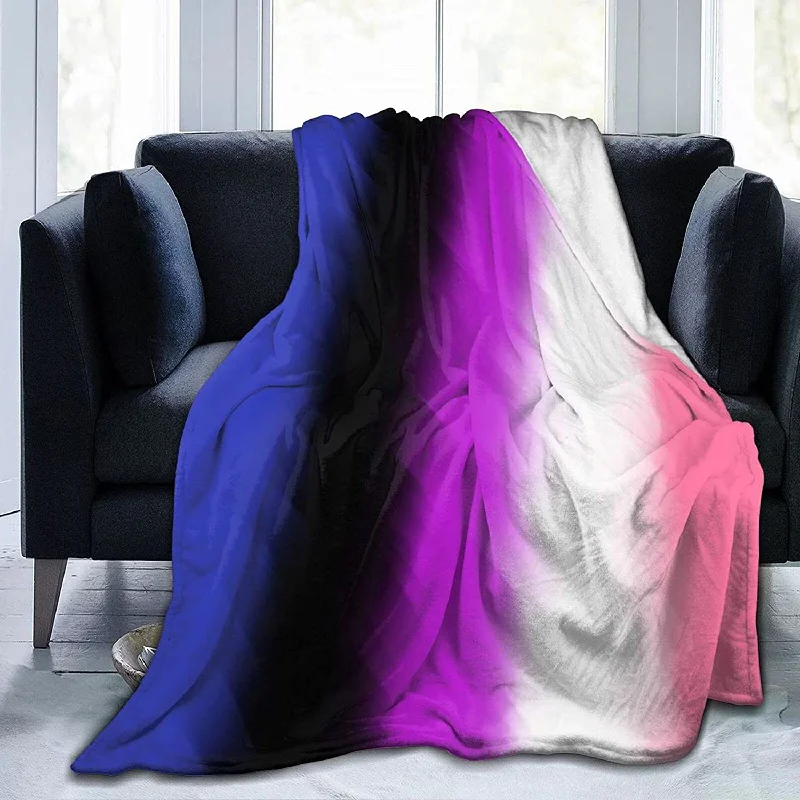 Genderfluid Pride Flannel Fleece Throw Blankets For Bed Sofa Living Room Soft Blanket Genderfluid Pride Flannel Fleece Throw Blankets For Bed Sofa Living Room Soft Blanket