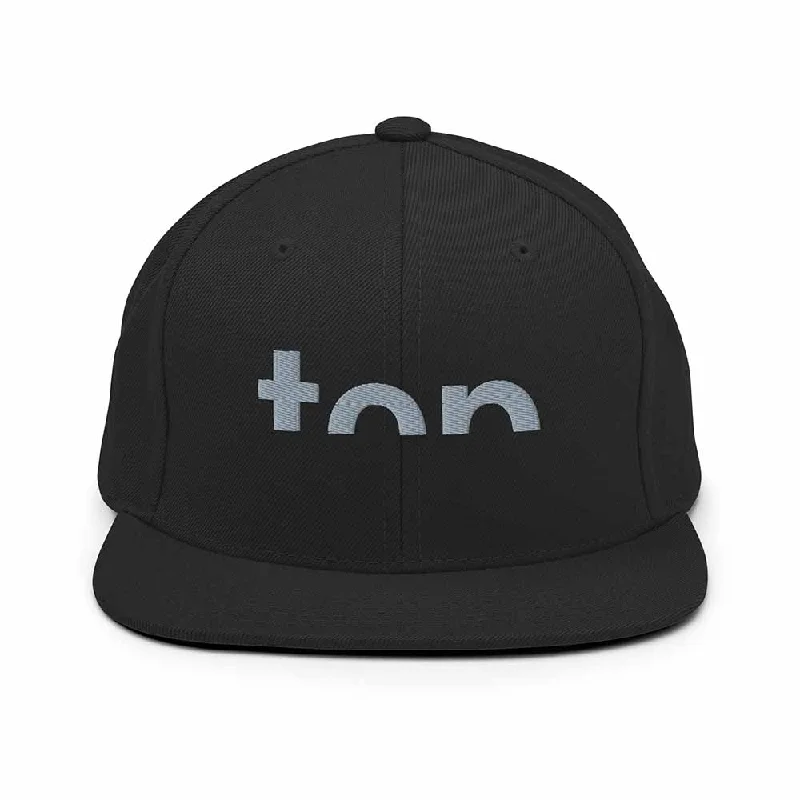 Top 6 Panel Flatbill Snapback Hat