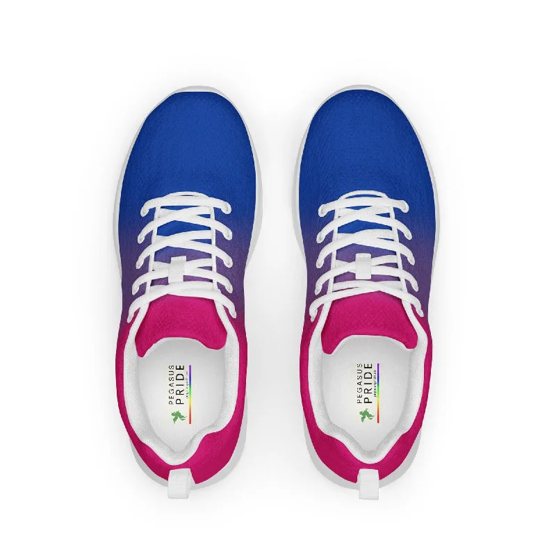 Bisexual Bi Pride Men’s Athletic Shoes in Ombre