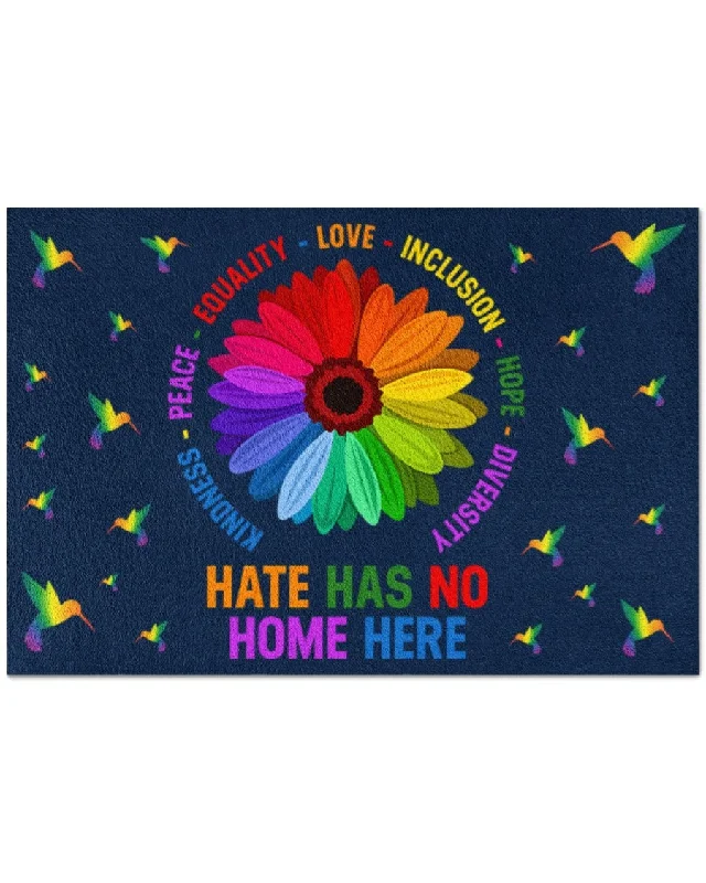 Gay Pride Doormat, Door Mat For Lesbian, Hate Has No Home Here Doormat, Ally Doormat, Gift For Ally