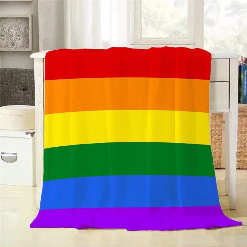 Lgbt Rainbow Blanket, Pride Flag Blanket For Couple Gay Man, Lesbian Blanket, Gift For Lesbian Couple Lgbt Rainbow Blanket, Pride Flag Blanket For Couple Gay Man, Lesbian Blanket, Gift For Lesbian Couple