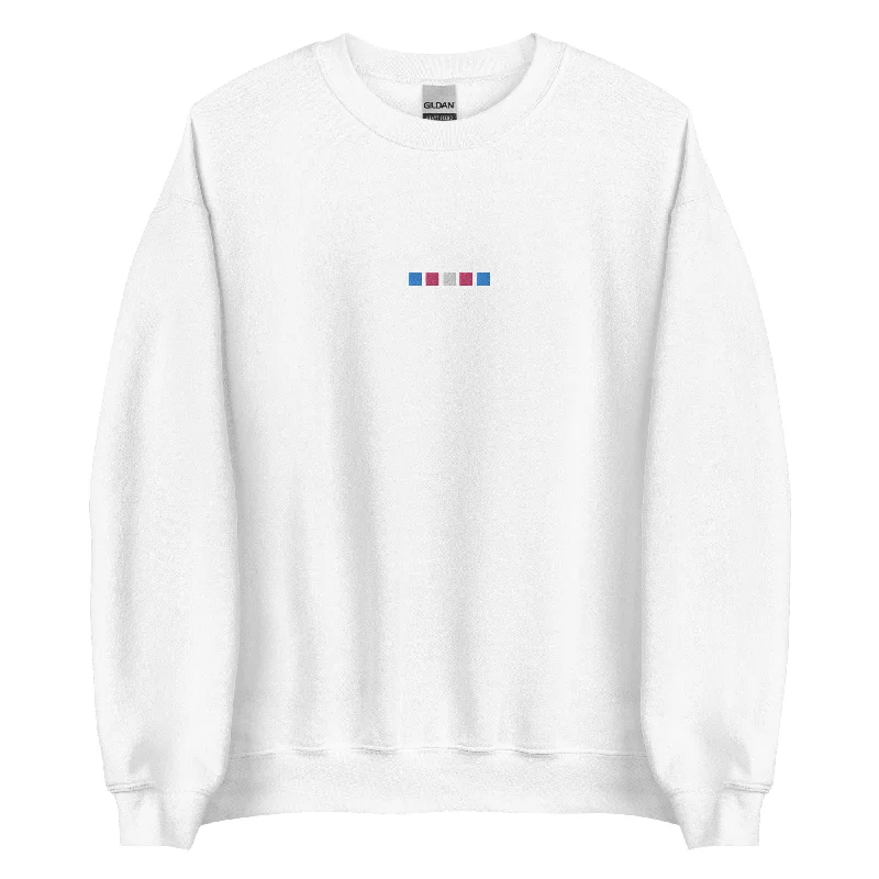 Hoodies with rainbow lightning and equality signs--Trans Squares Embroidered Unisex Sweatshirt Hoodies with rainbow lightning and equality signs--Trans Squares Embroidered Unisex Sweatshirt