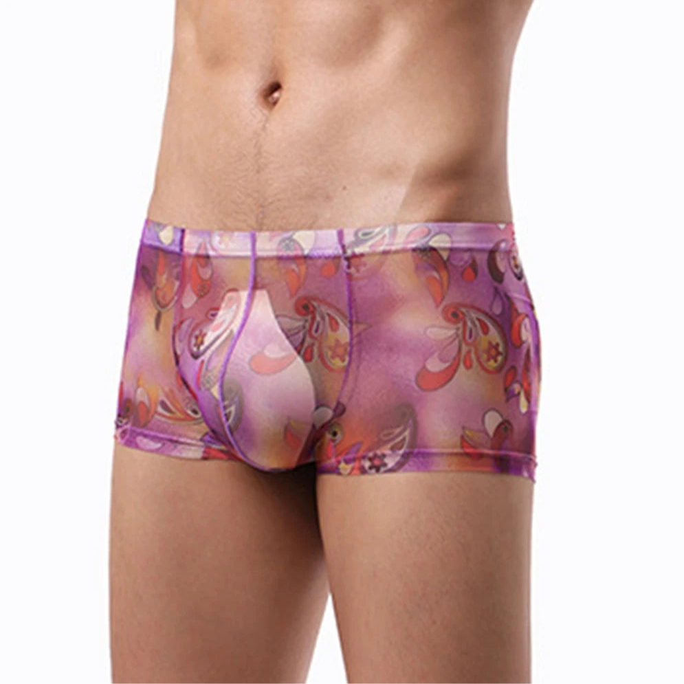 Men’s Print See-Through Boxers