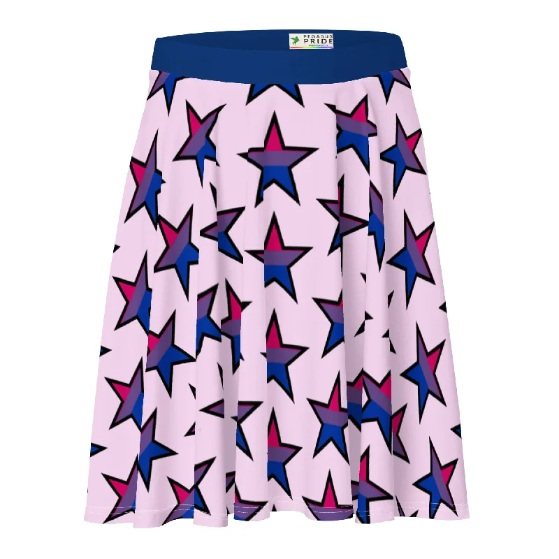 Bisexual Bi Pride Skater Skirt Star