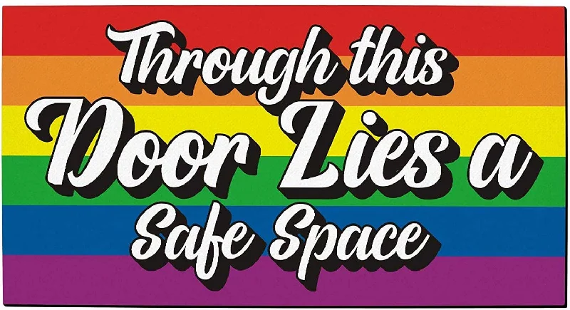 Gay Pride Mat Gay Doormat Through This Door Lies A Safe Space Gay Gifts Decorative Doormat Gay Gay Pride Mat Gay Doormat Through This Door Lies A Safe Space Gay Gifts Decorative Doormat Gay