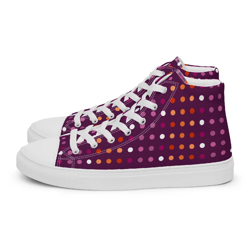Lesbian Flag Colors High Tops