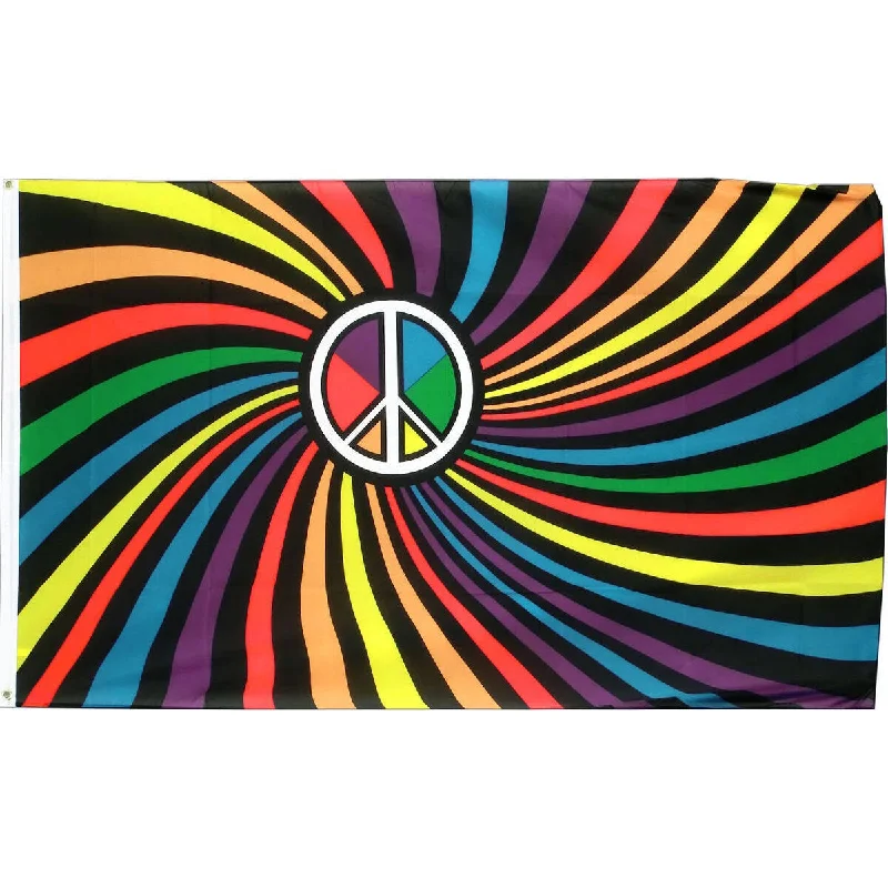 LGBTQ Pride Flag Rainbow Swirl Peace