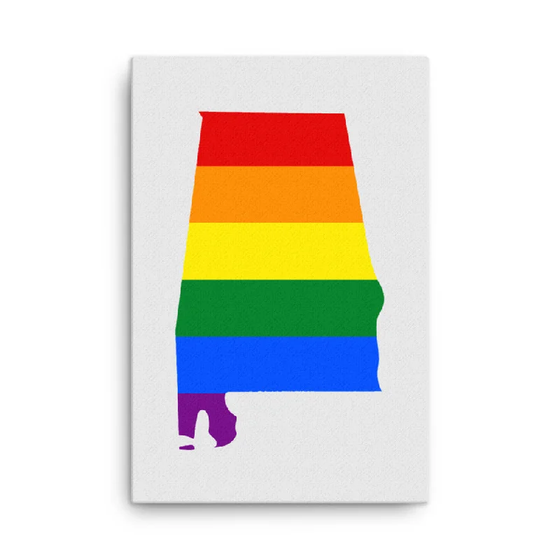 Alabama LGBTQ Pride Canvas Wall Art