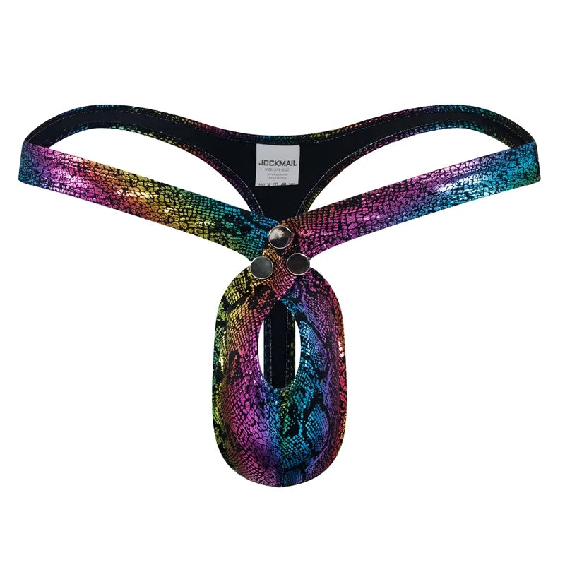 Jockmail Snakeskin Bare Thong