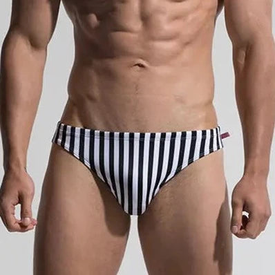 Desmiit Vertical Striped Swim Briefs