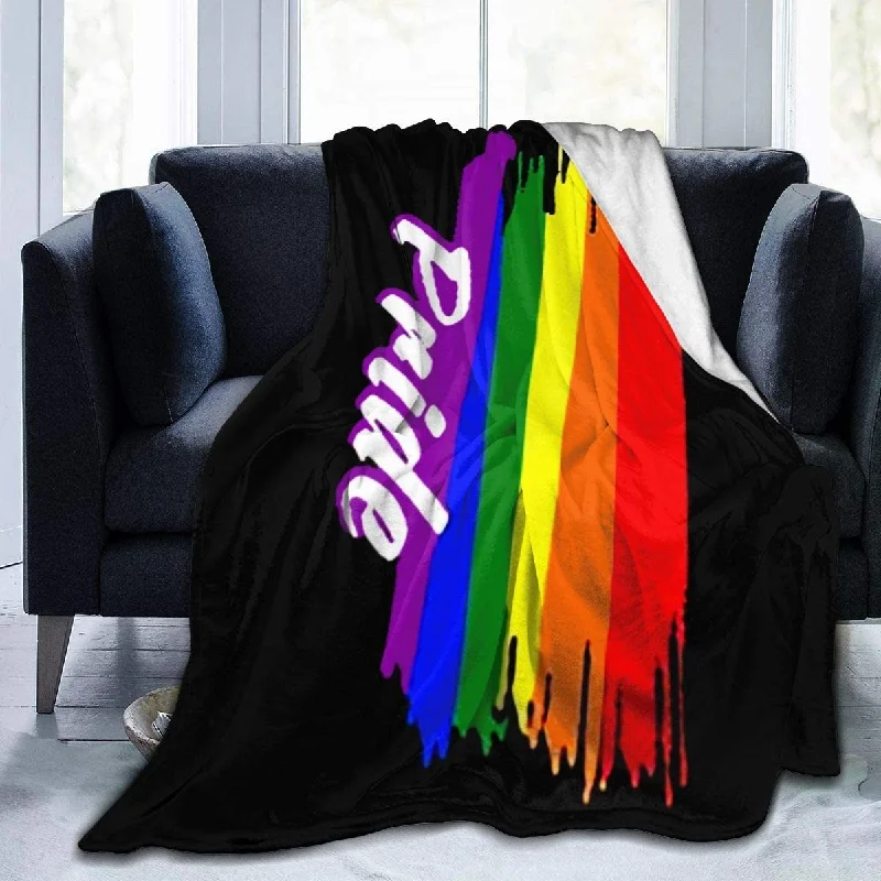 Rainbow Gay Lesbian Pride Fleece Blanket, Ally Pride Blanket, Support Lgbt Gift For Gay Friend Rainbow Gay Lesbian Pride Fleece Blanket, Ally Pride Blanket, Support Lgbt Gift For Gay Friend