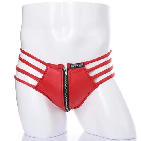 Gay Men's Zipper Strapped Boxer Briefs