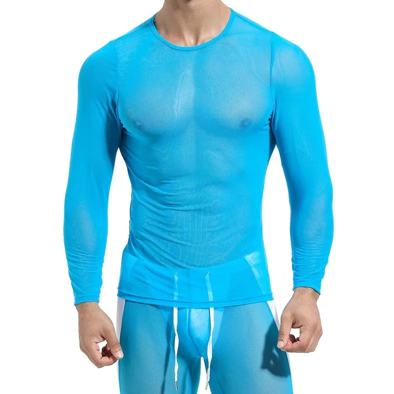 Men's Ultra-thin Transparent Long Sleeve Top