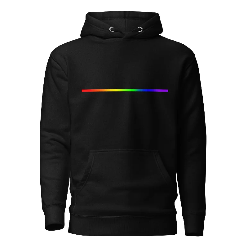 LGBTQ Pride Sweatshirt Hoodie - Rainbow Line