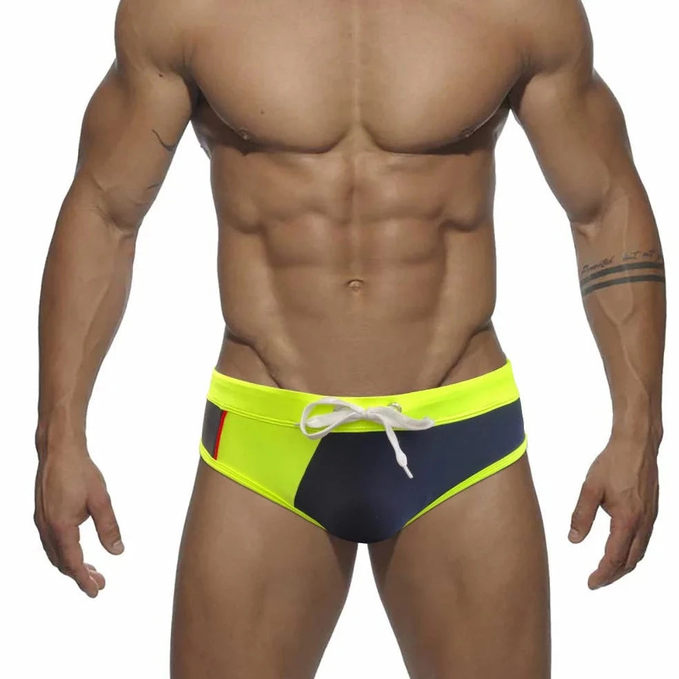 Men's Patchwork Bowtie Swim Briefs
